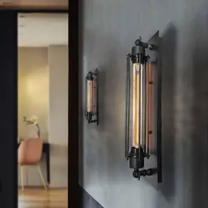 Elias Retro Wall Lamp, Metal, Various Colors