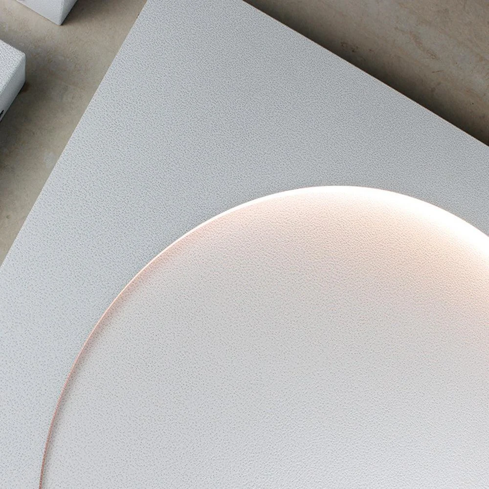 Elif - Modern LED Wall Lamp Square Moon Indoor, White, Metal -  - #tag1#