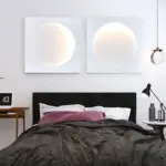 Elif Modern LED Wall Lamp Square Moon Indoor White Metal tag1