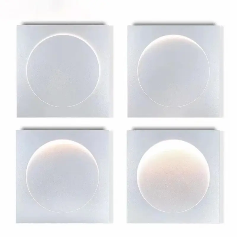 Elif Modern LED Wall Lamp Square Moon Indoor White Metal tag1