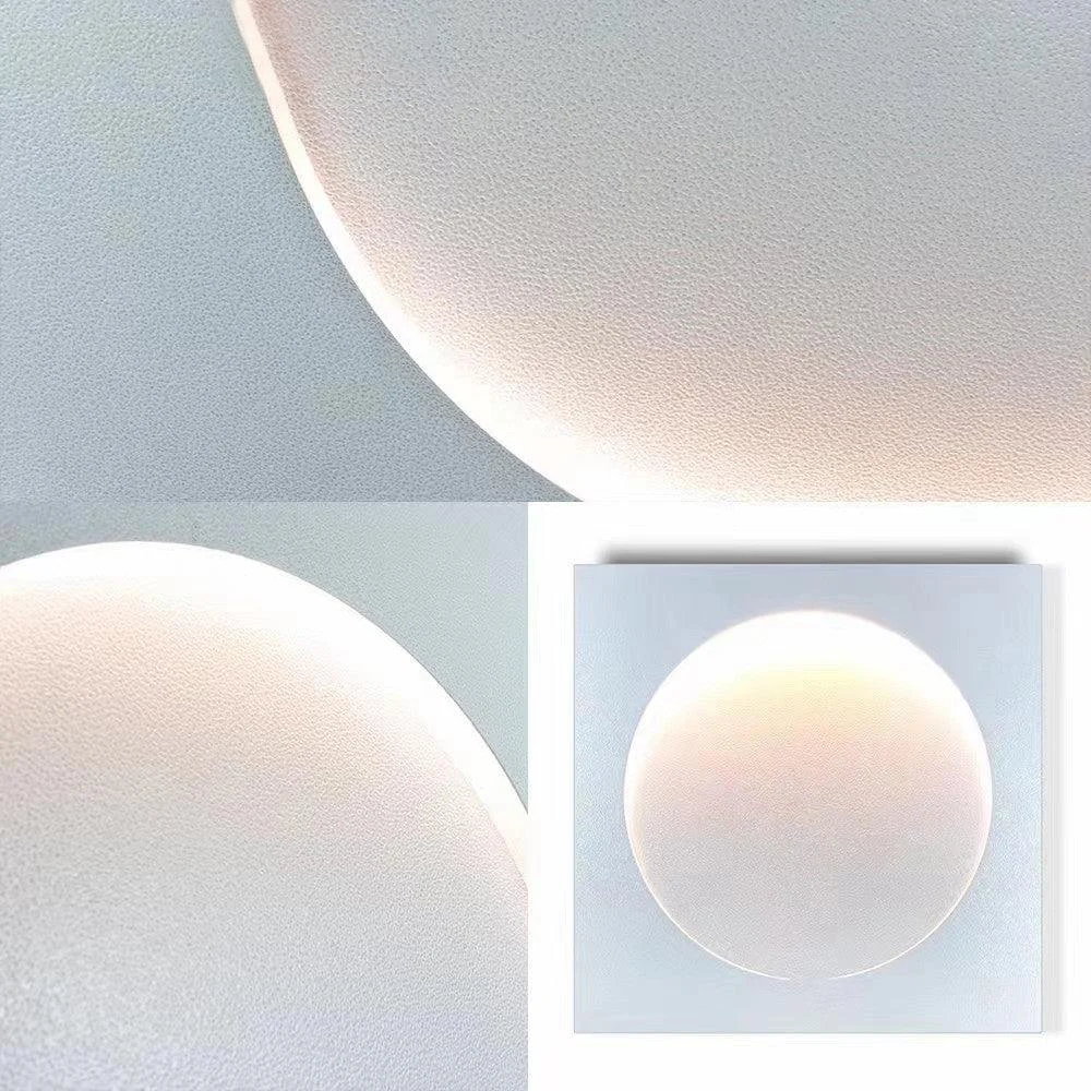 Elif - Modern LED Wall Lamp Square Moon Indoor, White, Metal -  - #tag1#