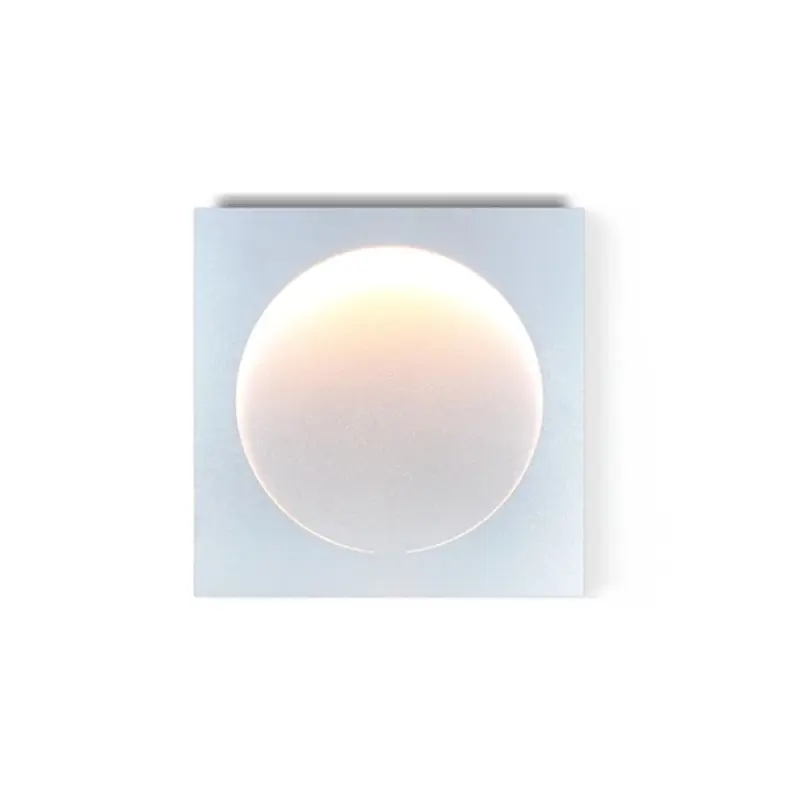 Elif Modern LED Wall Lamp Square Moon Indoor White Metal tag1