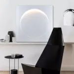 Elif Modern LED Wall Lamp Square Moon Indoor White Metal tag1