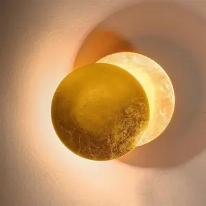 Elif LED Wall Lamp - Gold/Red Bronze Metal