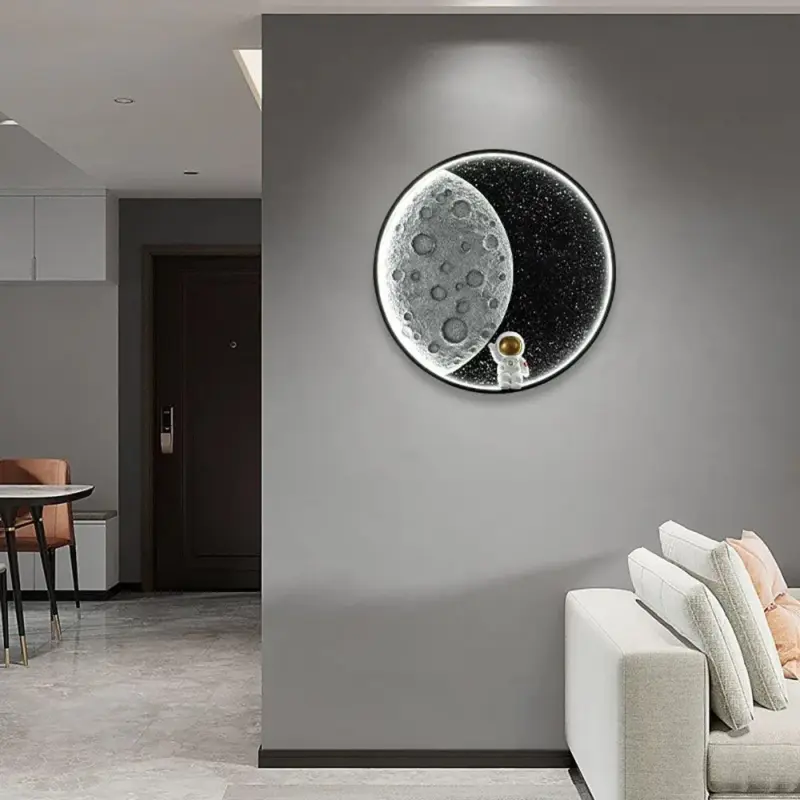 Elif Modern Astronaut Moon LED Wall Lamp Bedroom Children s Room Indoor Metal Dimmable tag1