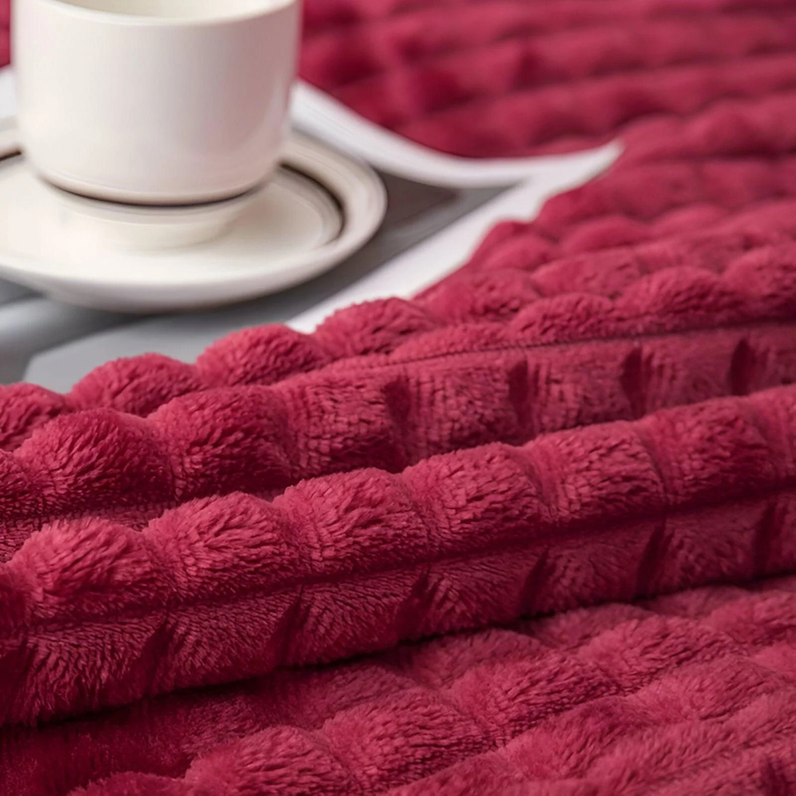 EliteWave Plaid - Ultra plush Structured Coral Fleece Blanket -  - #tag1#