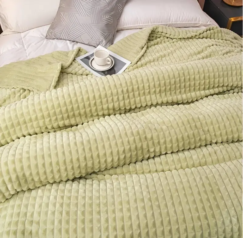 EliteWave Plaid Ultra plush Structured Coral Fleece Blanket tag1