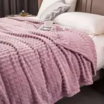 EliteWave Plaid Ultra plush Structured Coral Fleece Blanket tag1