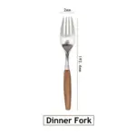 Elite Elegance 304 Stainless Steel Cutlery Set with Wooden Handles