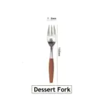 Elite Elegance 304 Stainless Steel Cutlery Set with Wooden Handles