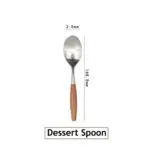 Elite Elegance 304 Stainless Steel Cutlery Set with Wooden Handles