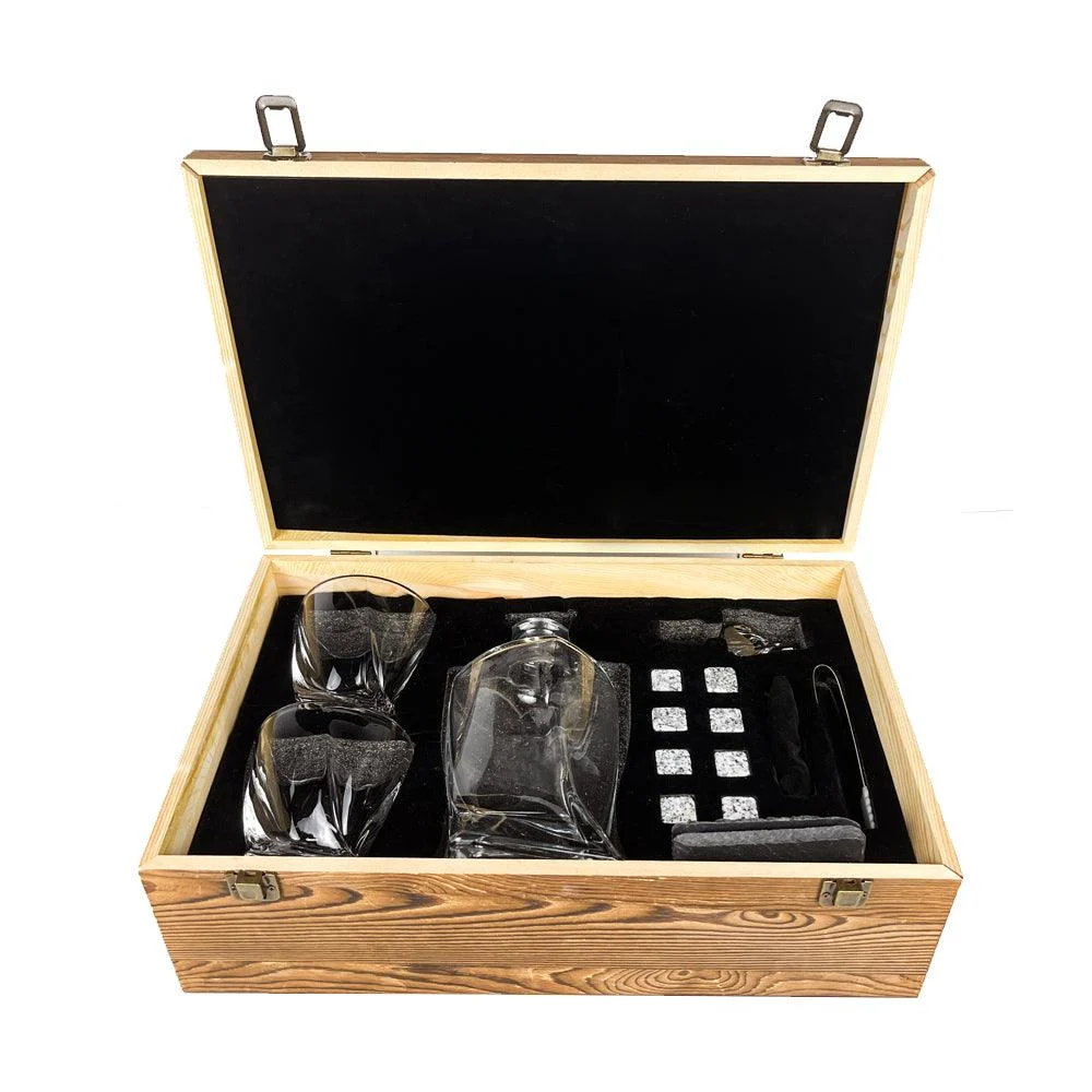 Elite Whiskey Decanter Set - Luxury Carafe and Glasses with Whiskey Stones -  - #tag1#