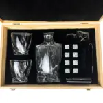 Elite Whiskey Decanter Set Luxury Carafe and Glasses with Whiskey Stones tag1