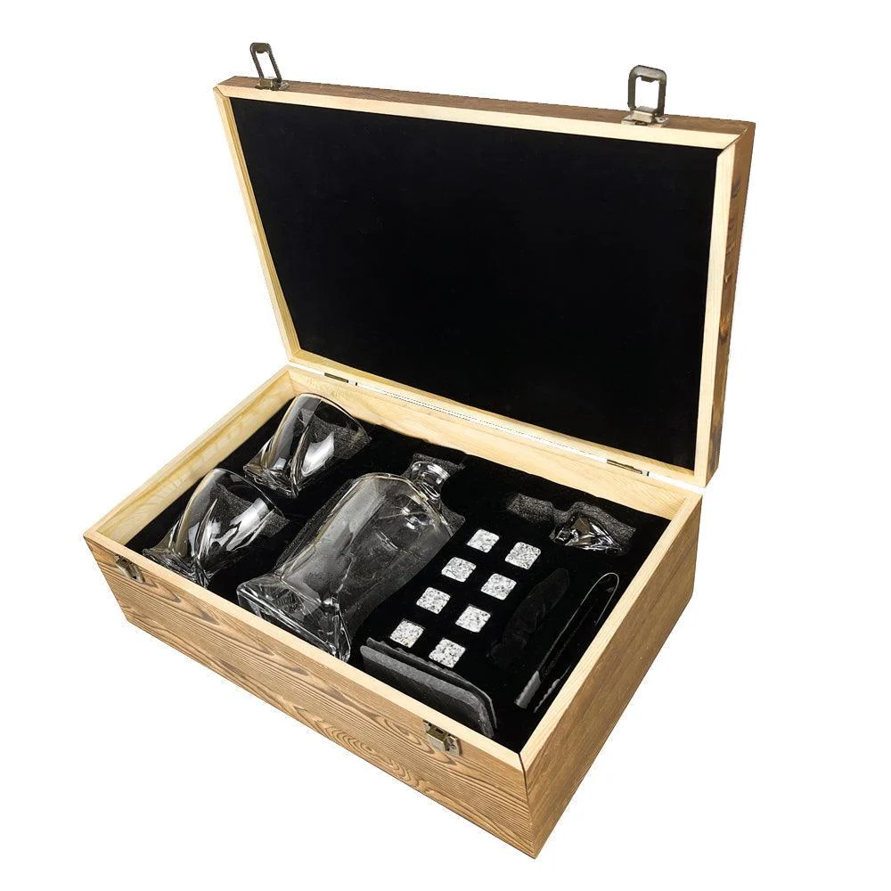 Elite Whiskey Decanter Set - Luxury Carafe and Glasses with Whiskey Stones -  - #tag1#