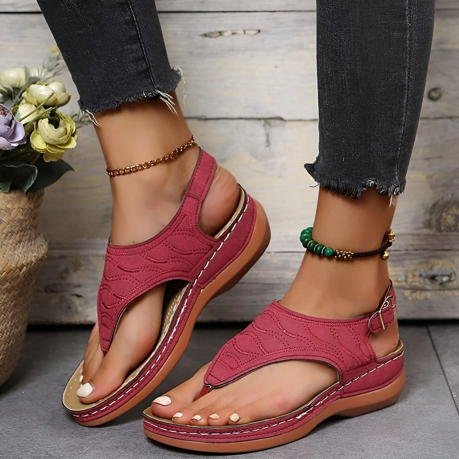 Ella - Fashionable Orthopedic Summer Sandal with Thick Sole -  - #tag1#