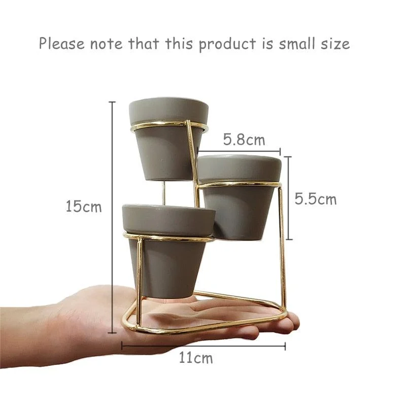 Elora - Modern 3 in 1 Pottery Planters -  - #tag1#
