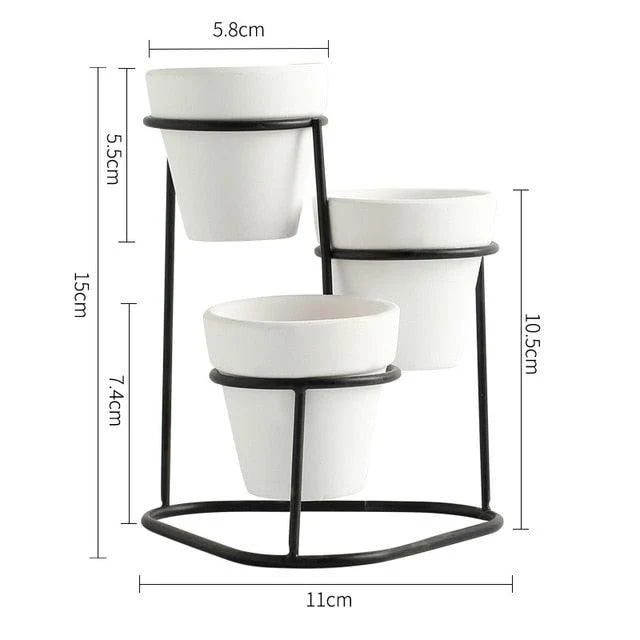 Elora - Modern 3 in 1 Pottery Planters -  - #tag1#