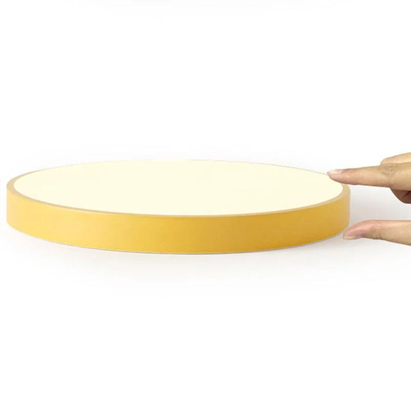 Elysia Modern Round LED Ceiling Lamp Pink Gray Metal Living Room -  - #tag1#