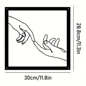 Embrace Hands Metal Wall Art