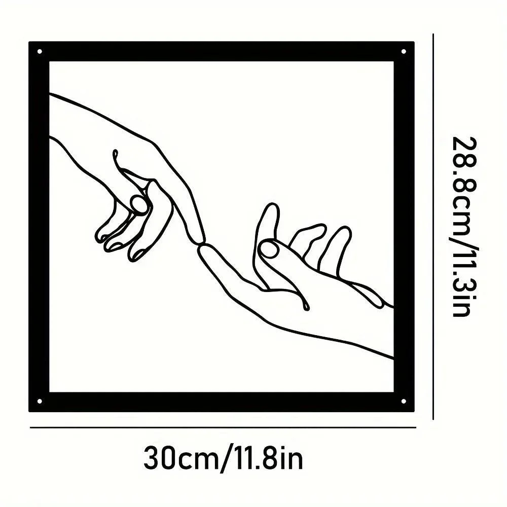 Embrace Hands Metal Wall Art -  - #tag1#