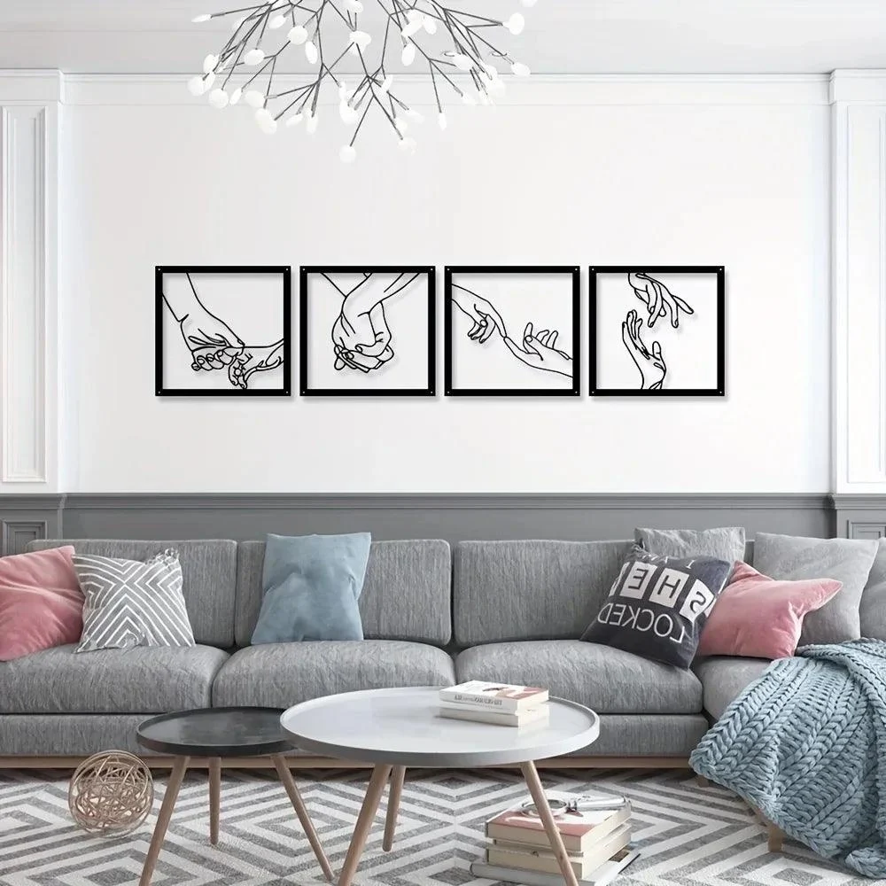 Embrace Hands Metal Wall Art -  - #tag1#