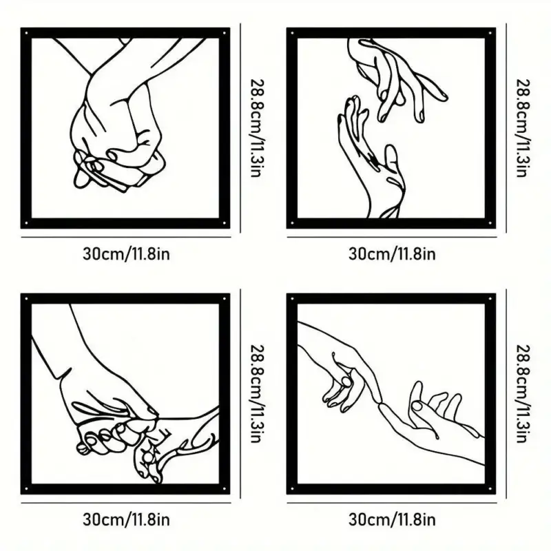 Embrace Hands Metal Wall Art tag1