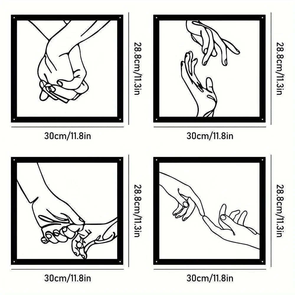 Embrace Hands Metal Wall Art -  - #tag1#