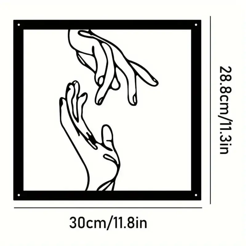 Embrace Hands Metal Wall Art tag1