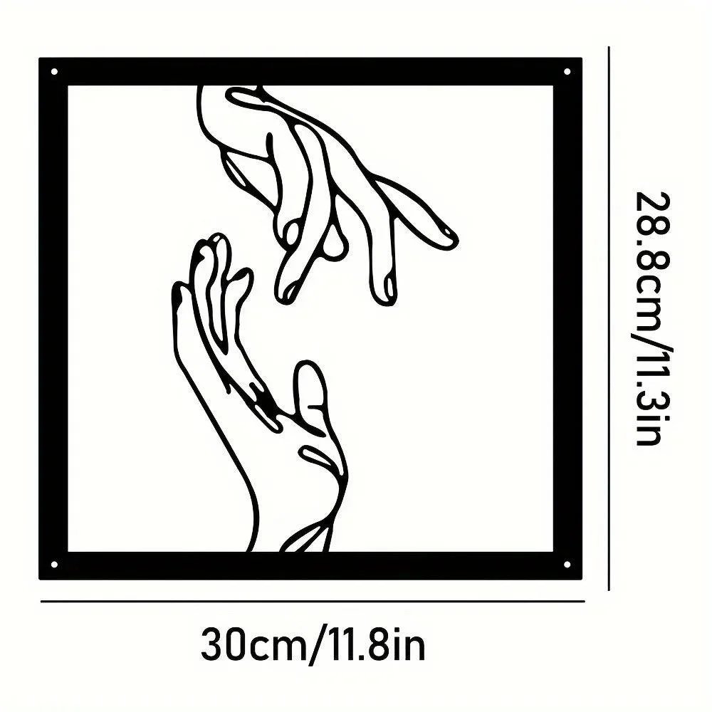 Embrace Hands Metal Wall Art -  - #tag1#