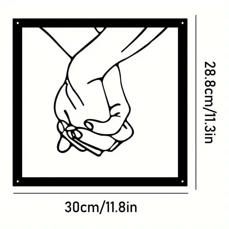 Embrace Hands Metal Wall Art tag1