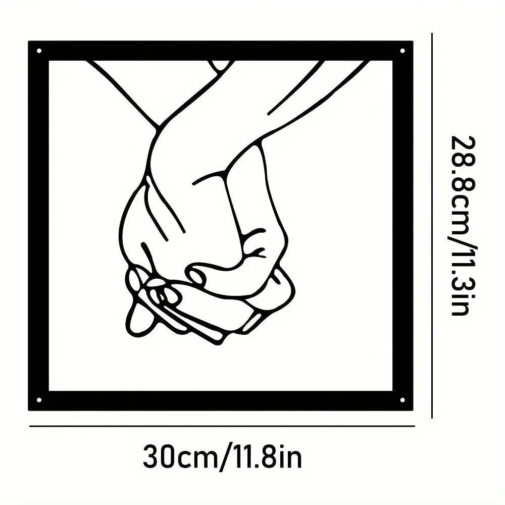 Embrace Hands Metal Wall Art -  - #tag1#