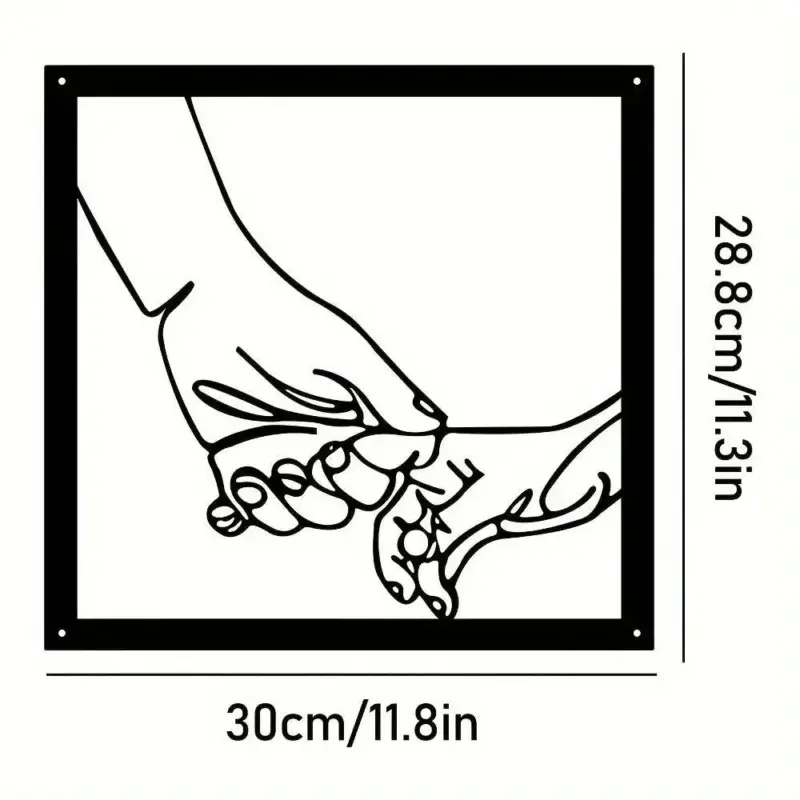 Embrace Hands Metal Wall Art tag1