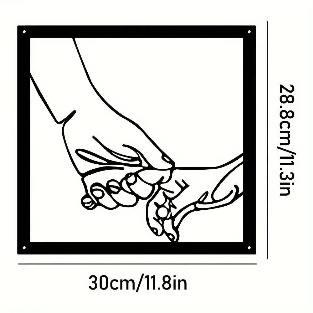 Embrace Hands Metal Wall Art -  - #tag1#