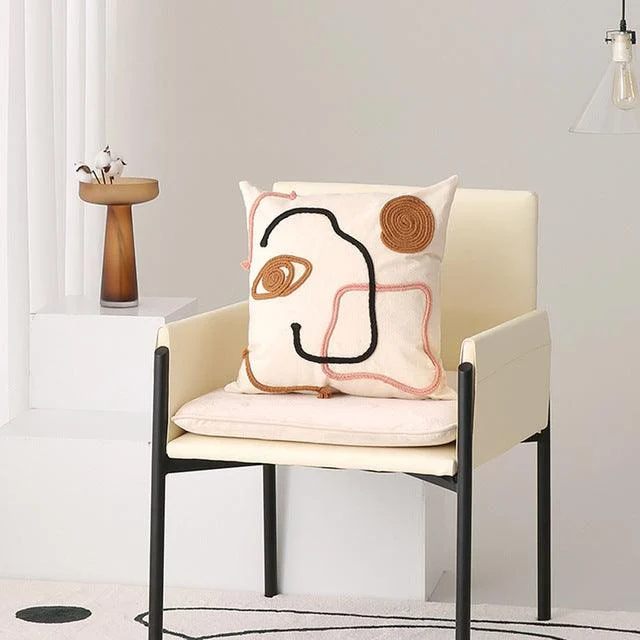 Embroidered Cotton Cushion Cover -  - #tag1#