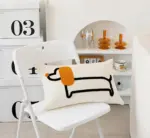 Embroidered_Dachshund_Cushion_Cover_-_-4183437 Embroidered Dachshund Cushion Cover