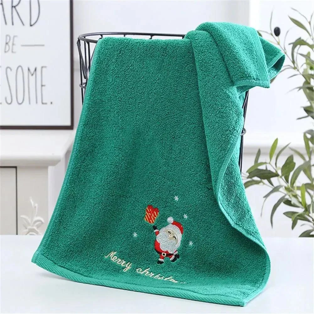 Embroidered Fleece Christmas Bath Towel -  - #tag1#