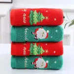 Embroidered Fleece Christmas Bath Towel tag1