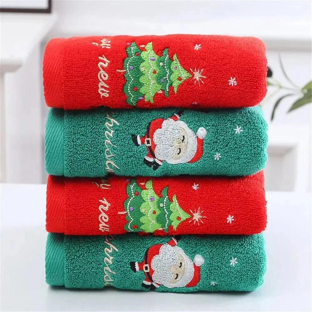 Embroidered Fleece Christmas Bath Towel -  - #tag1#