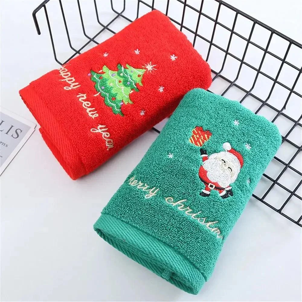 Embroidered Fleece Christmas Bath Towel -  - #tag1#