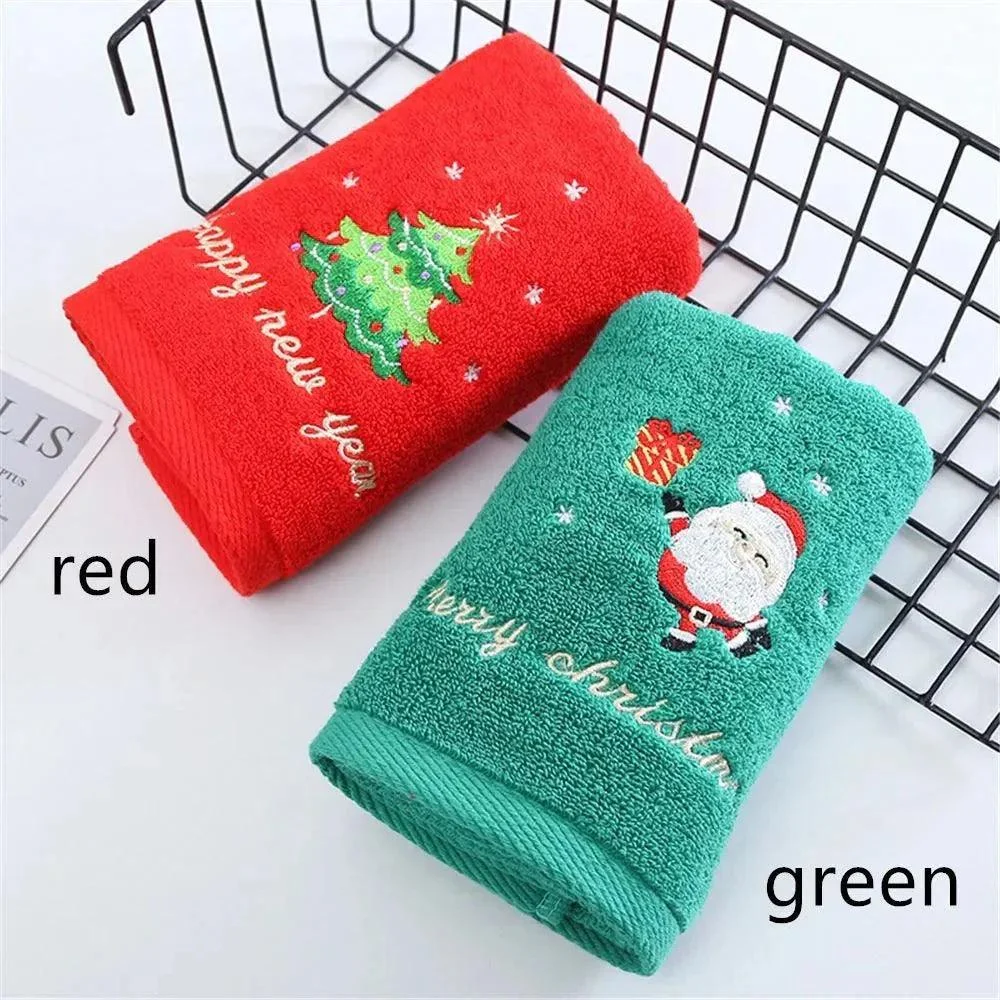 Embroidered Fleece Christmas Bath Towel -  - #tag1#