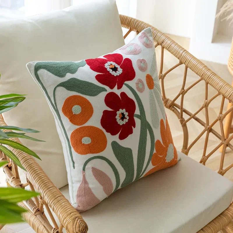 Embroidered Pillow Case -