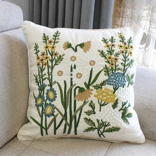 Embroidered Pillow Cover -  - #tag1#