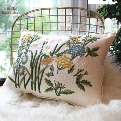 Embroidered Pillow Cover -  - #tag1#