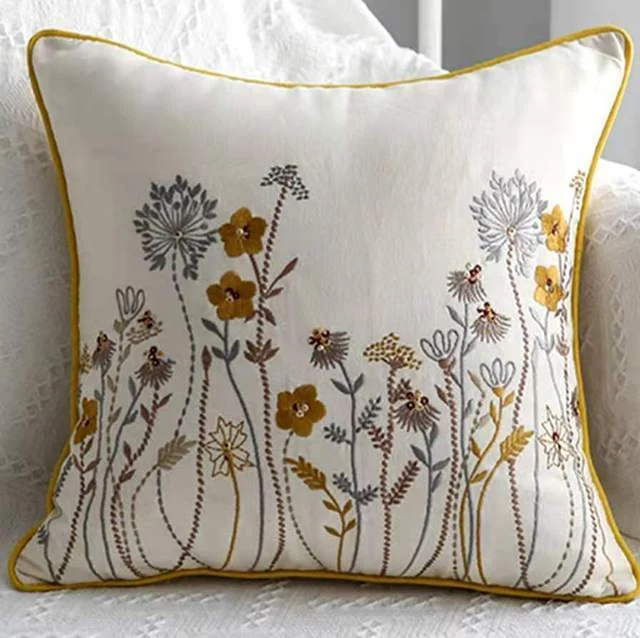 Embroidered Pillow Cover -  - #tag1#