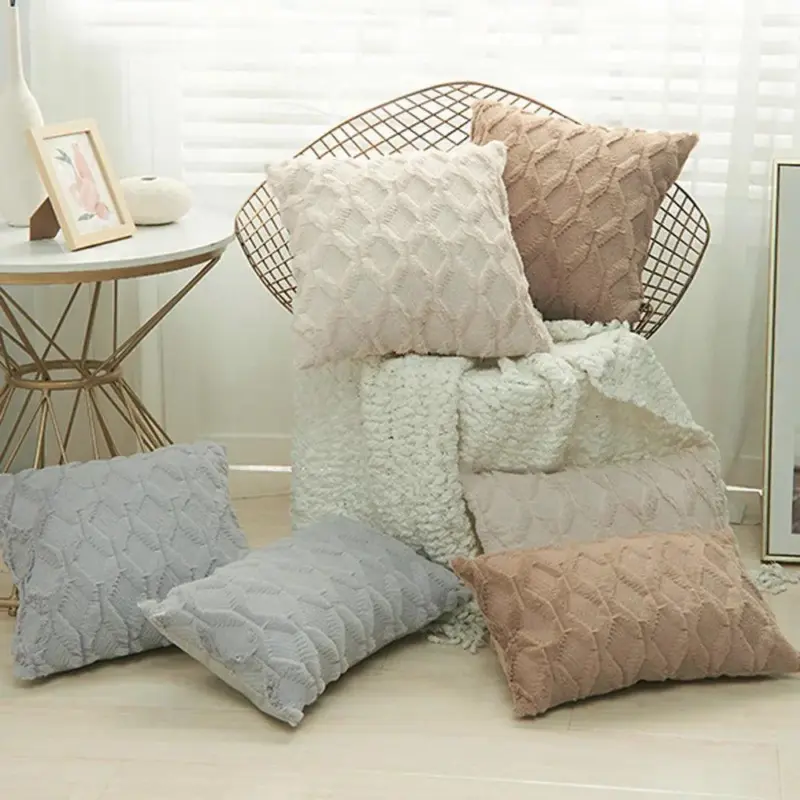 Embroidery Flush Block Diamond Cushion Cover tag1