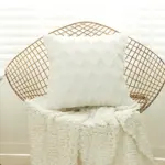Embroidery Flush Block Diamond Cushion Cover tag1