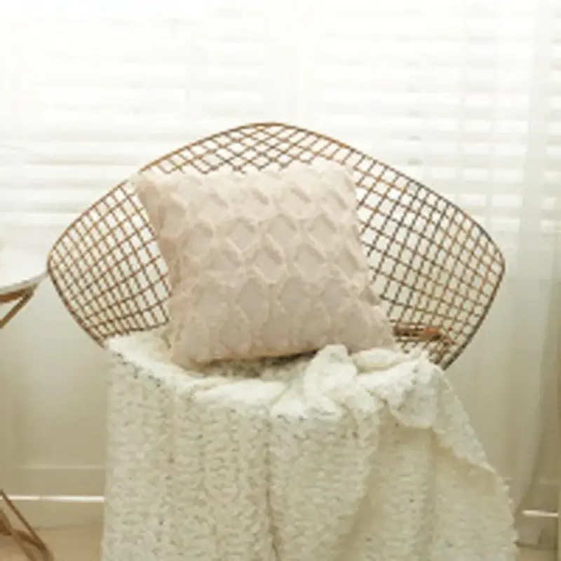 Embroidery Flush Block Diamond Cushion Cover tag1