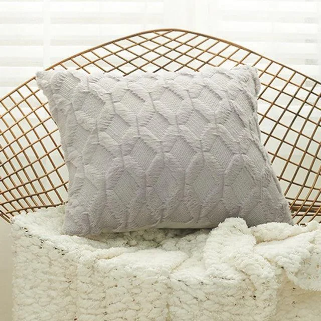 Embroidery Flush Block Diamond Cushion Cover -  - #tag1#