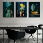 Emerald Flock Canvas Art tag1