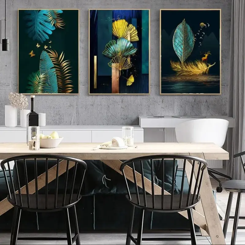 Emerald Flock Canvas Art tag1